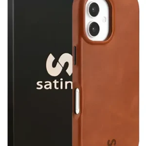 Funda De Cuero Satine® Classic Para iPhone 16  16 Pro  Max